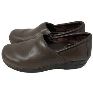 LL Bean Shoes Brown Leather Clogs Mules Comfort Slip On Women's Size 9.5 M